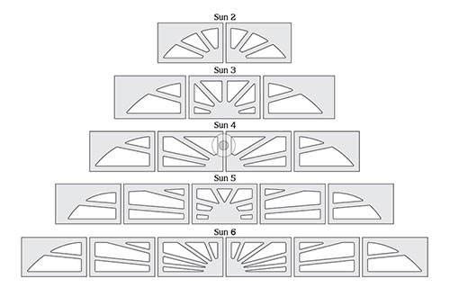 Секционные гаражные ворота Окна