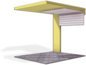 Спиральные двери с плоским перемычкой