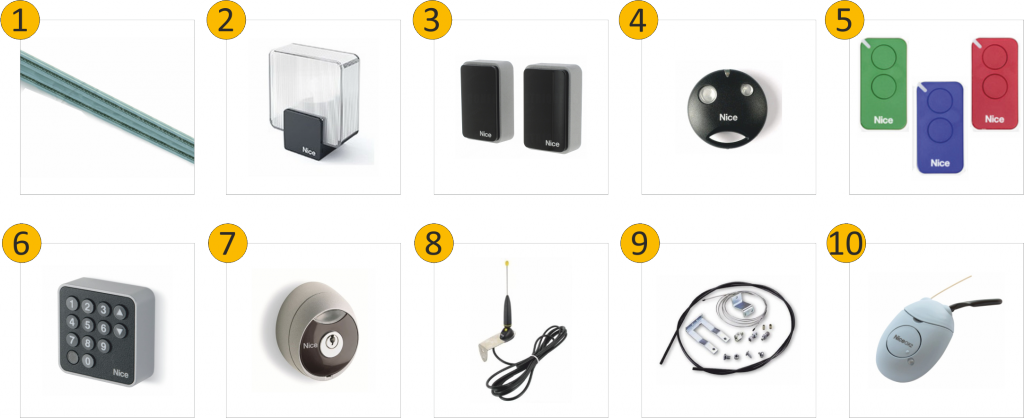 Аксессуары для гаражных ворот Nice