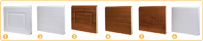 Варианты панелей секционных гаражных ворот 