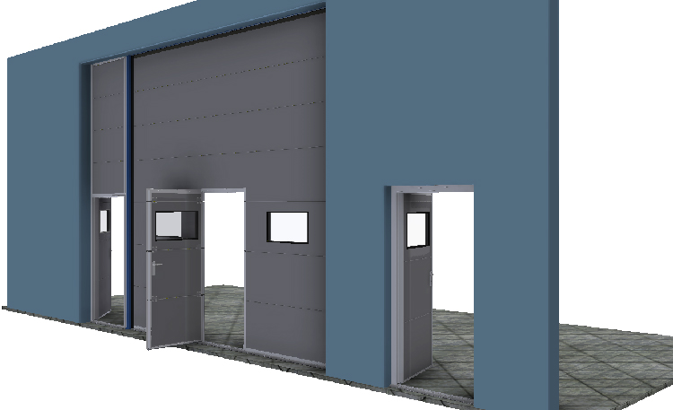 分節式車庫門 外部服務門